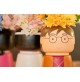 Vaso Design BLOGO Peace  Caricatura JOHN LENNON Fiori Decorativo Arredo 24 cm