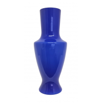 Vaso in Vetro di Murano Blu con interno Bianco DEMAJO 40 cm