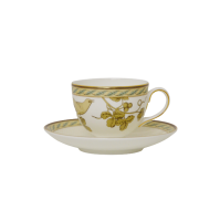 Wedgwood Set 4 Tazze Tazzine The in Porcellana con Piattini Golden Bird Tea Cups